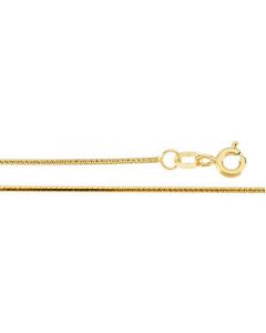 Diamond-Cut Snake Chain 14K Yellow Gold 7 Inch
