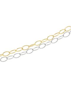 Trace Navette 2 Row Chain (Tt) 14K Yellow Gold 17 Inch