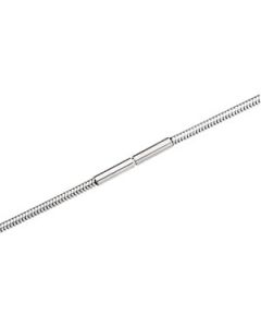 Round Stainless Snake Chain With Bayonette Clasp Stainless Steel  16.5 Inch Round