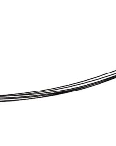 7 Row Black Coated Cable Chain W/14Ky Clasp Stainless Steel  16 Inch