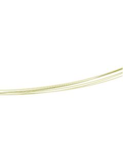 7 Row Light Green Cable Coated Chain W/14Ky Clasp Stainless Steel & 14K Yellow Gold 16 Inch