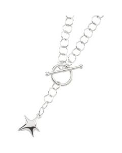 Ring Chain With Star Sterling Silver  20.00 Inch;P;Ring Chain With Star