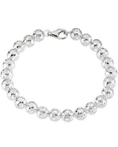 08.00 Mm Hollow Bead Bracelet Sterling Silver  08.00 Mm 08.00 Mm Hollow Bead Necklace