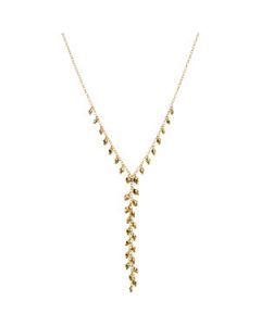 Cascading Diamond Cut Bead Necklace 14K Yellow Gold 16.00 Inch;P;Cascading Diamond Cut Bead Necklace