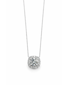 10k White Gold necklace with 1.24ctw Lab diamonds 
