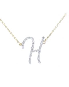 10k Gold Initial Pendant and Necklace Set 18