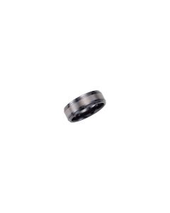 Ceramic Couture&trade; 8mm Band with Tungsten Inlay Center