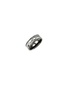 Ceramic & Tungsten 8mm .15 CTW Diamond Band Size 6.5