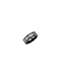 Ceramic Couture&trade; 8mm Band with Tungsten Inlay