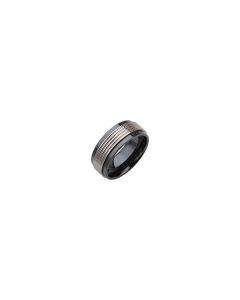 9mm Ceramic Couture&trade; Band with Tungsten Inlay