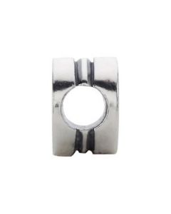 Kera Heart Cylinder Bead Sterling Silver  