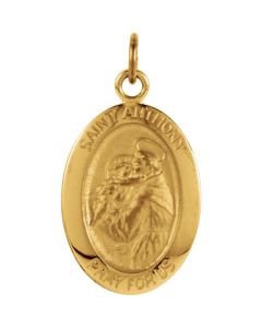 14kt Yellow 15x11mm St. Anthony of Padua Medal