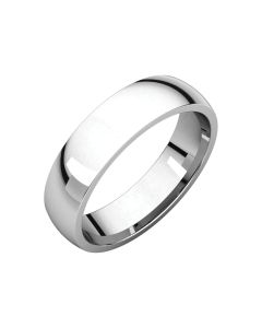 14kt White 5mm Light Comfort Fit Band