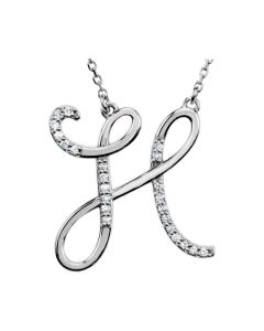 Diamond Initial Necklace 