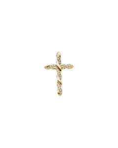 14kt Yellow 1/4 CTW Diamond Cross Pendant