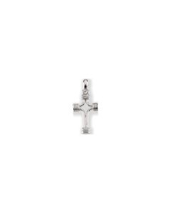 14kt Yellow 24.25x15mm Tubulare Cross Pendant