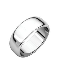 Sterling Silver 7mm Half Round Band
