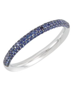 Blue Sapphire Anniversary Band 