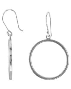 Sterling Silver Circle Shaped Earrings