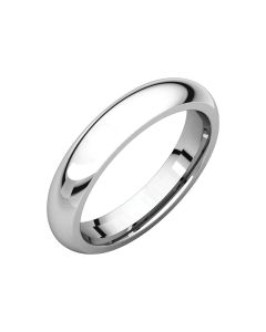 14kt White 4mm Comfort Fit Wedding Band
