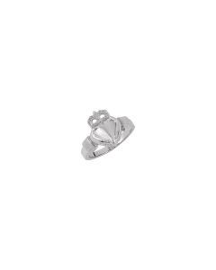 14kt White Ladies Claddagh Ring