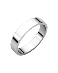 Platinum 4mm Flat Band
