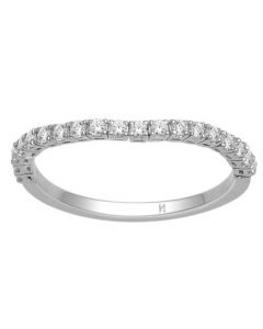 Bendable Wedding Band Anniversary Ring 0.25ct 10K White Gold 1.5mm