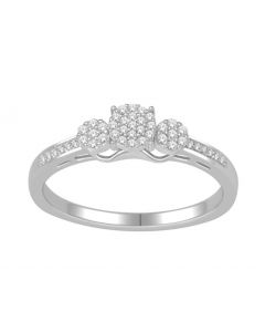 0.15ct Diamond Promise Ring Engagement Ring 10K White Gold 