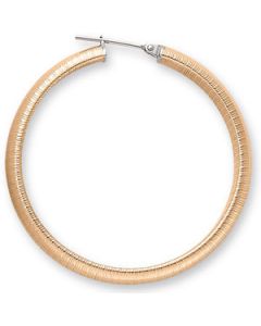 40Mm Half Round Texture Hoop N\A  Pair 40.00 Mm