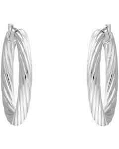 Twisted Hoop Earrings N\A  Pair 06.50 X 35.00 Mm
