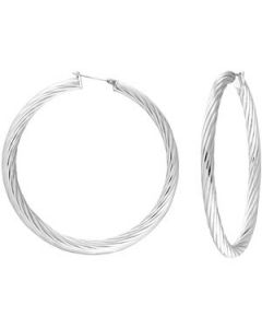 Twisted Hoop Earrings N\A  04.50 X 55.00 Mm