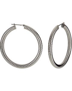 Stripes Hoop Earrings N\A  05.00 X 40.00 Mm