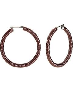 Stripes Hoop Earrings N\A  05.00 X 40.00 Mm