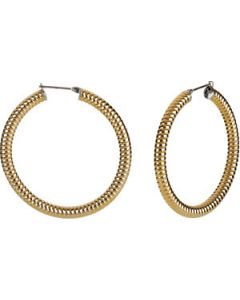 Stripes Hoop Earrings N\A  05.00 X 40.00 Mm