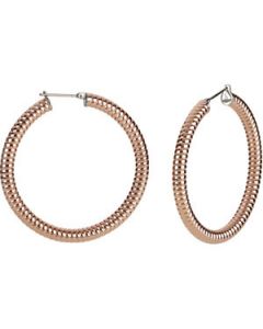Stripes Hoop Earrings N\A  05.00 X 40.00 Mm