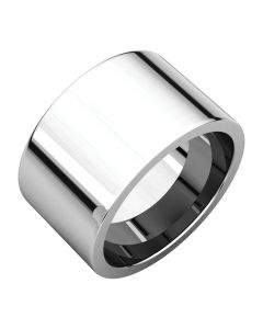 Platinum 12mm Flat Comfort Fit Band
