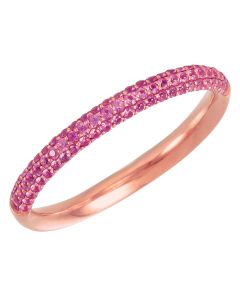 Pink Sapphire Anniversary Band 