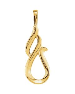 14kt Yellow Freeform Pendant