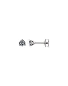 14kt White 1/3 CTW Diamond Friction Post Stud Earrings