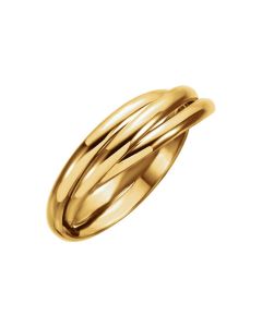 14kt Yellow 2.5mm 3-Band Rolling Ring Size 11