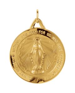 14kt Yellow 25mm Miraculous Medal