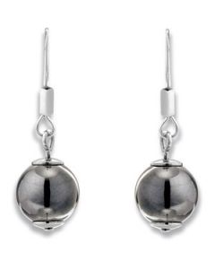 12Mm Hematite Drop Earrings N\A  Pair