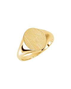 10kt Yellow 11x9.5mm Oval Signet Ring