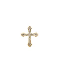 14kt Yellow 1 CTW Diamond Cross Pendant