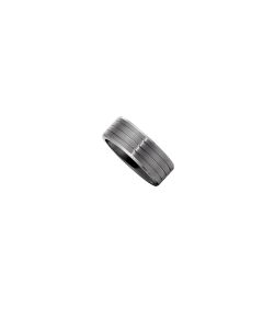 Ceramic Couture&trade; 8mm with Tungsten Overlay Band