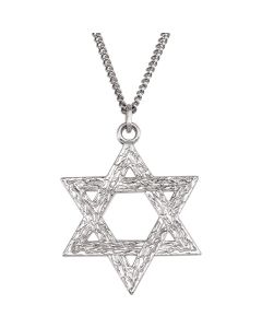 Sterling Silver  29x26mm Star of David 18