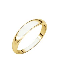 14kt Yellow 4mm Half Round Tapered Band