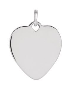 Sterling Silver Cable Bracelet with Heart 9.75mm 