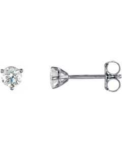 14kt White 1/3 CTW Diamond Stud Earrings