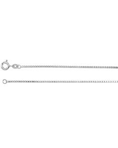 Sterling Silver 1.25mm Solid Diamond Cut Box 7